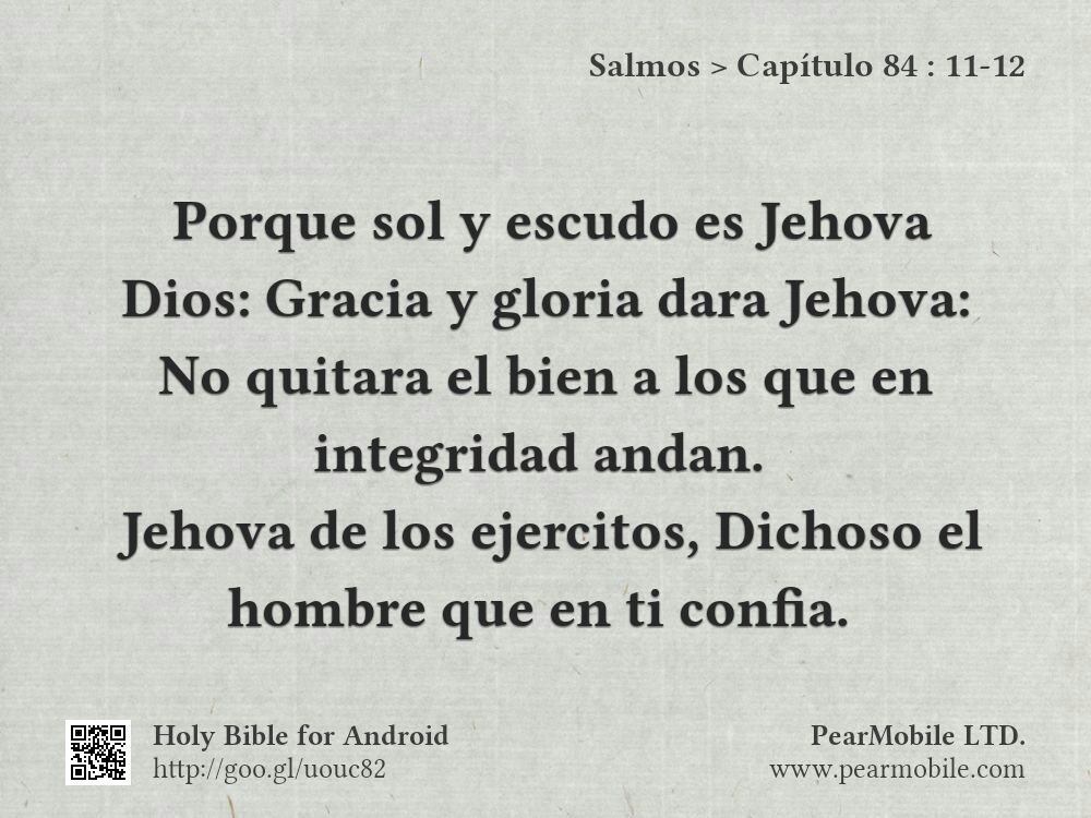 Salmos, Capítulo 84:11-12